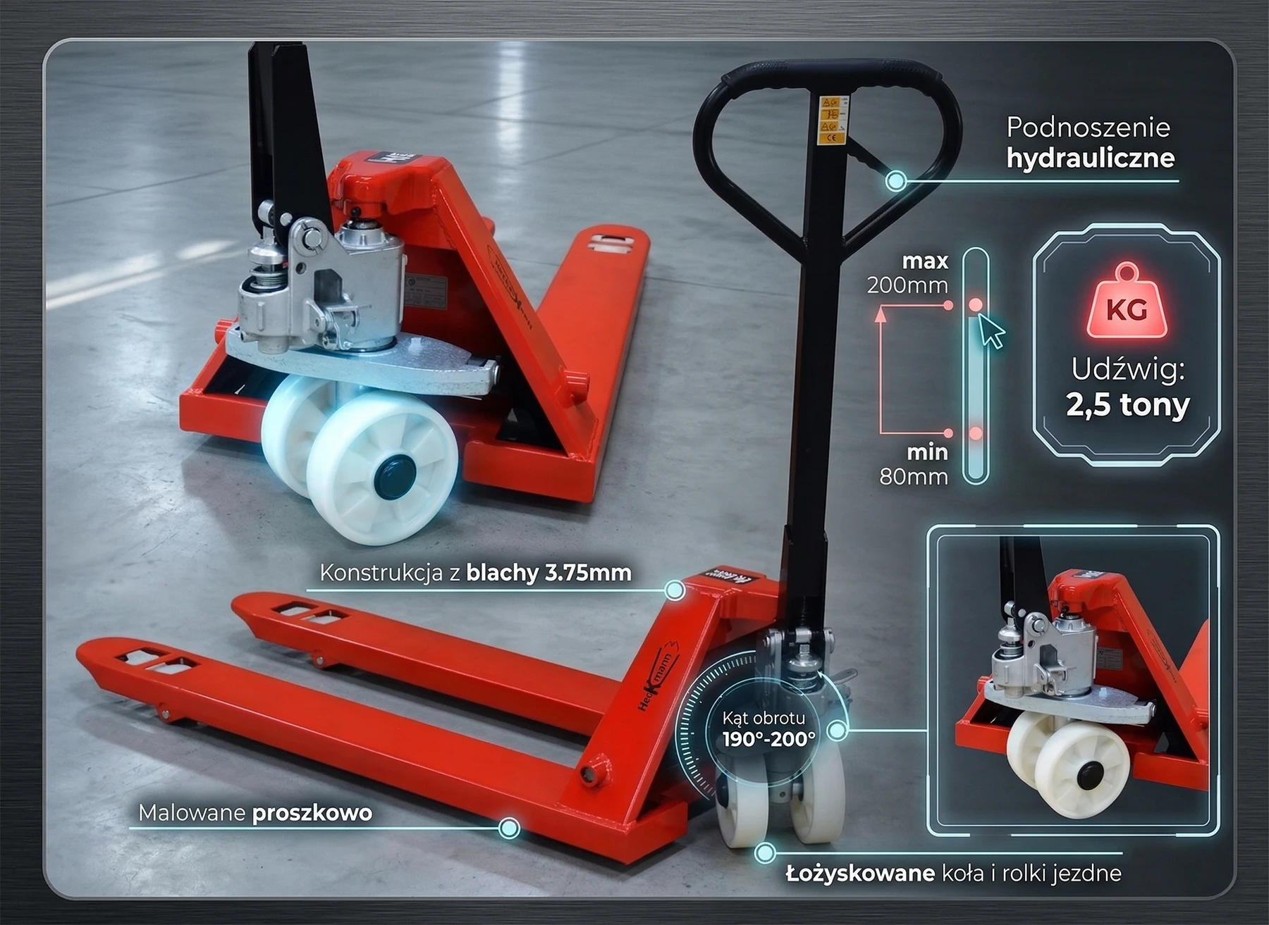 wózek paletowy 2,5 t